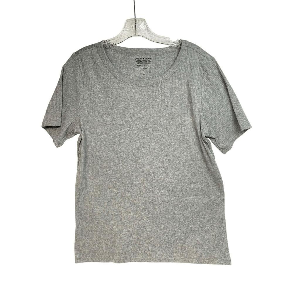 Lucky Brand Gray Classic Ribbed‎ T-Shirt XL